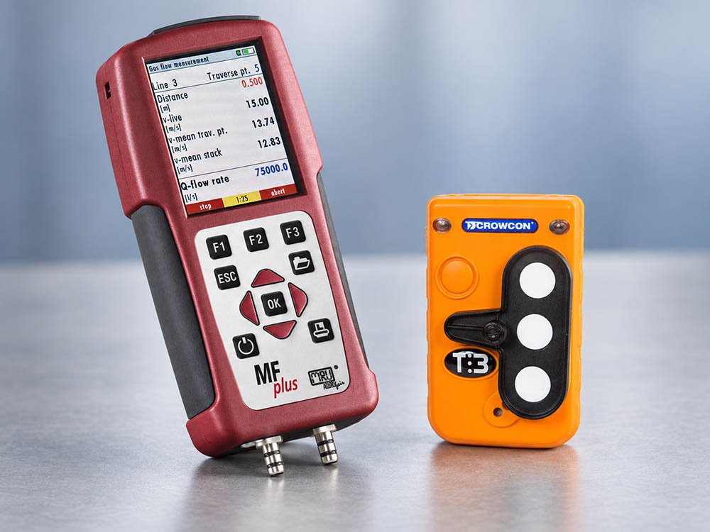 Gasmessgeräte und Gaswarngeräte für professionelle Anwendungen MRU MF plus Messgerät und Crowcon Tetra 3 Gaswarngerät für Gasmessung und Gasdetektion
