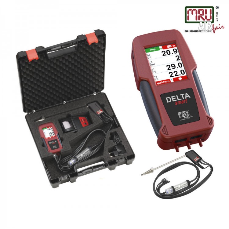 DELTAsmart Abgasmessgerät im Komplettset MRU DELTAsmart Abgasmessgerät mit Transportkoffer, Sonde und Zubehör