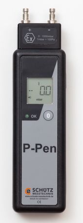 Schütz P-Pen digitales Druckmessgerät Schütz P-Pen Differenzdruckmessgerät mit Digitalanzeige und Schlauchanschlüssen